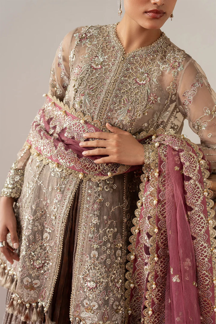Aure by Afrozeh Unstitched Embroidered Organza 3 Piece Suit AF26UAW Gilded Grace FW01238 - Wedding Collection