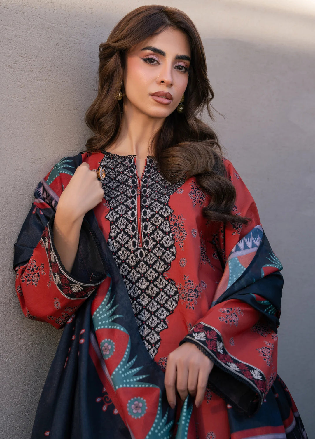 Layana by Xenia Formals Unstitched Embroidered Lawn 3 Piece Suit XE26ULL D-7 Jaffa - Summer Collection