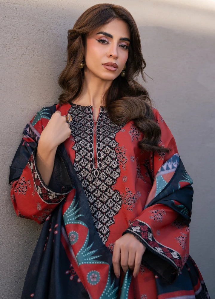 Layana by Xenia Formals Unstitched Embroidered Lawn 3 Piece Suit XE26ULL D-7 Jaffa - Summer Collection