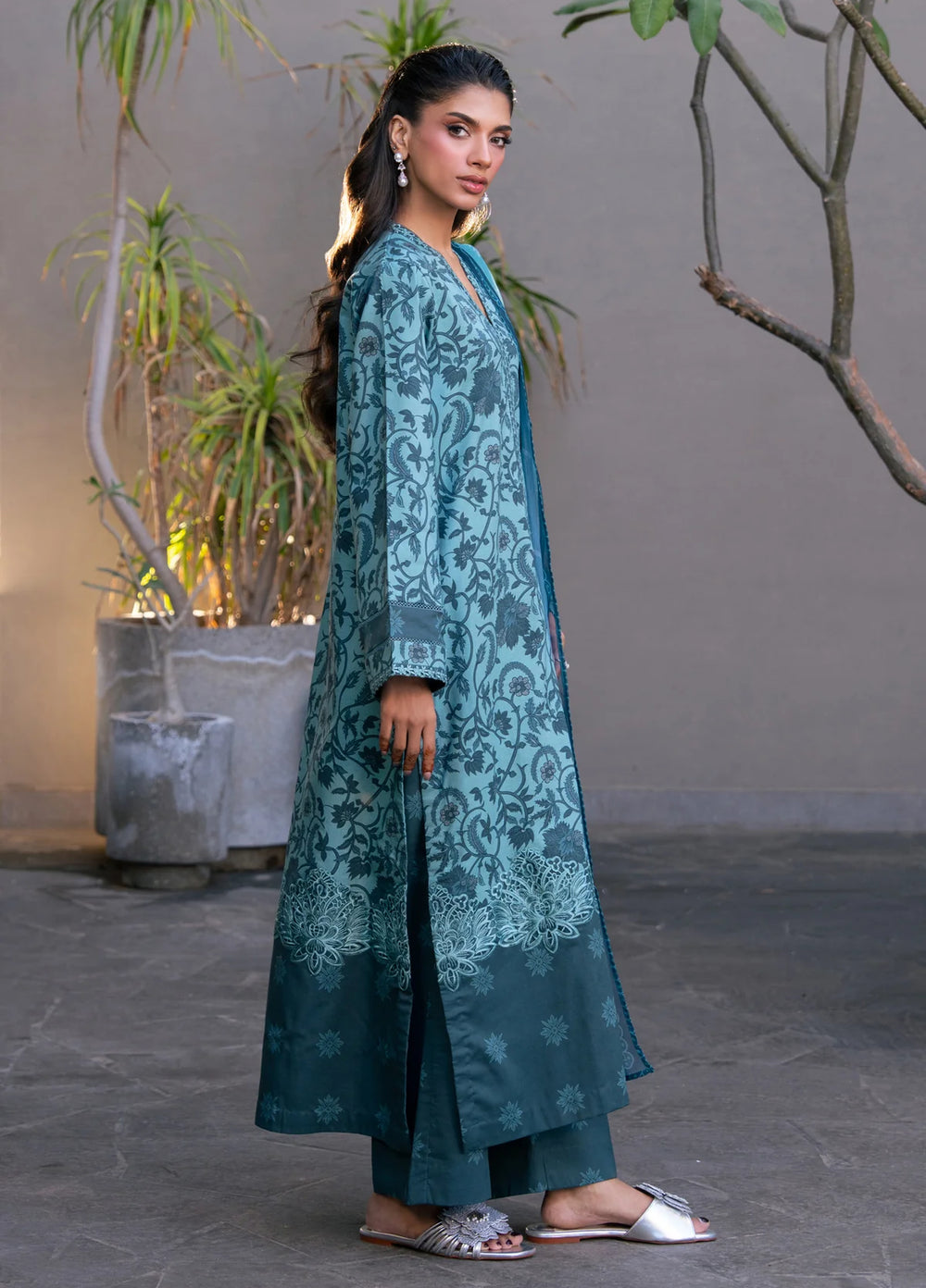 Layana by Xenia Formals Unstitched Embroidered Lawn 3 Piece Suit XE26ULL D-6 Rhode - Summer Collection