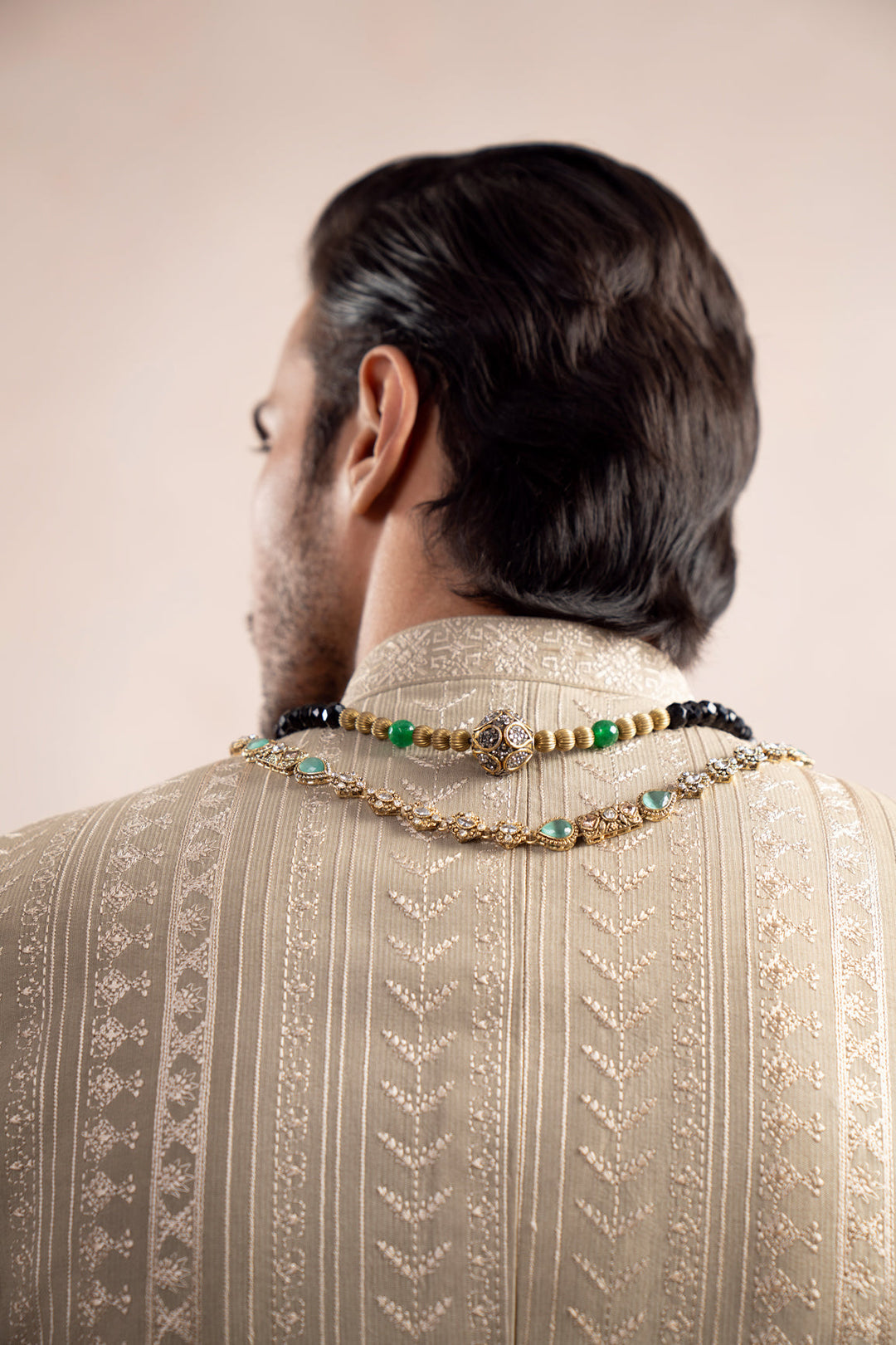 Muraqsh Ready To Wear Embroidered Cotton Men Royal Mint Prince Coat with Trouser ABD-RMEPC - Summer Collection