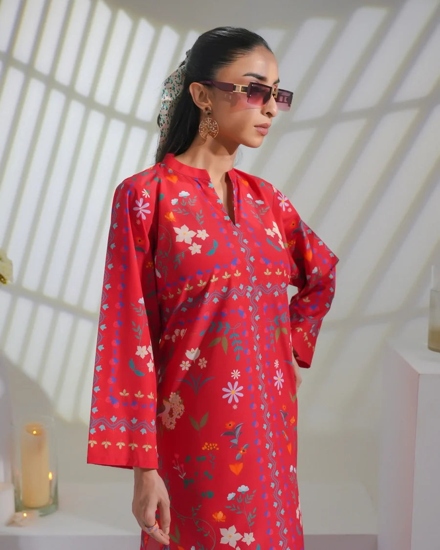 Dhaga Women Pret Printed 2 Piece Soft Crepe Faune SS25DSP287 - Summer Collection