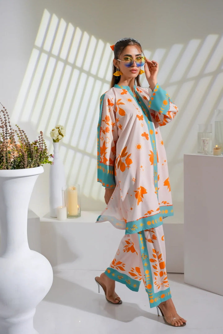 Dhaga Women Pret Printed 2 Piece Soft Crepe Celestial SS25DSP285 - Summer Collection