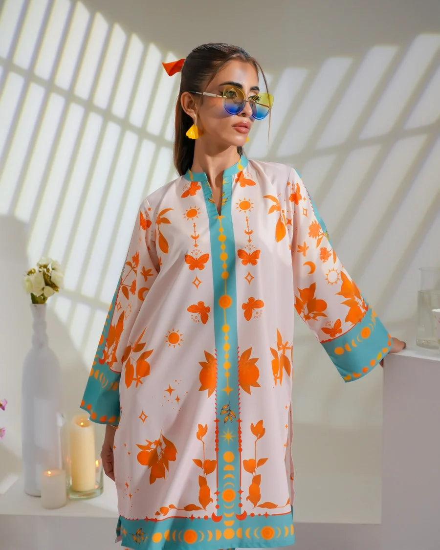 Dhaga Women Pret Printed 2 Piece Soft Crepe Celestial SS25DSP285 - Summer Collection