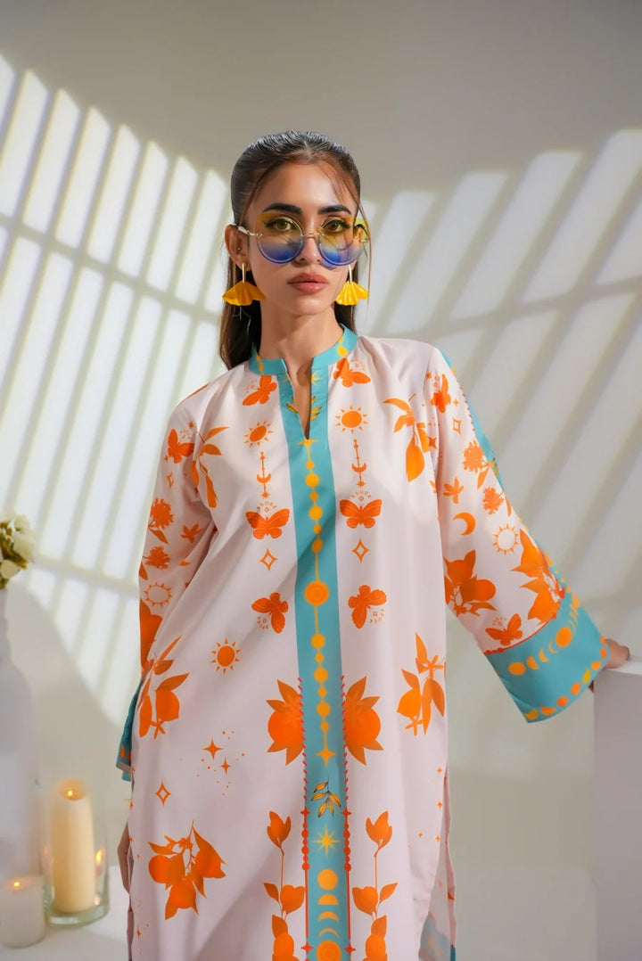 Dhaga Women Pret Printed 2 Piece Soft Crepe Celestial SS25DSP285 - Summer Collection