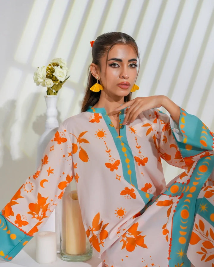 Dhaga Women Pret Printed 2 Piece Soft Crepe Celestial SS25DSP285 - Summer Collection