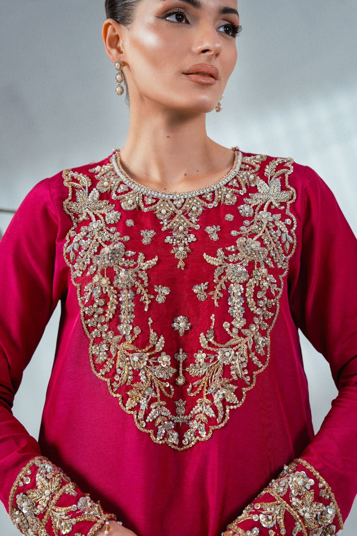 Soiree by Enzo Women RTW Hand work Silk 3 Piece Suit IMPERIALE Festive Collection