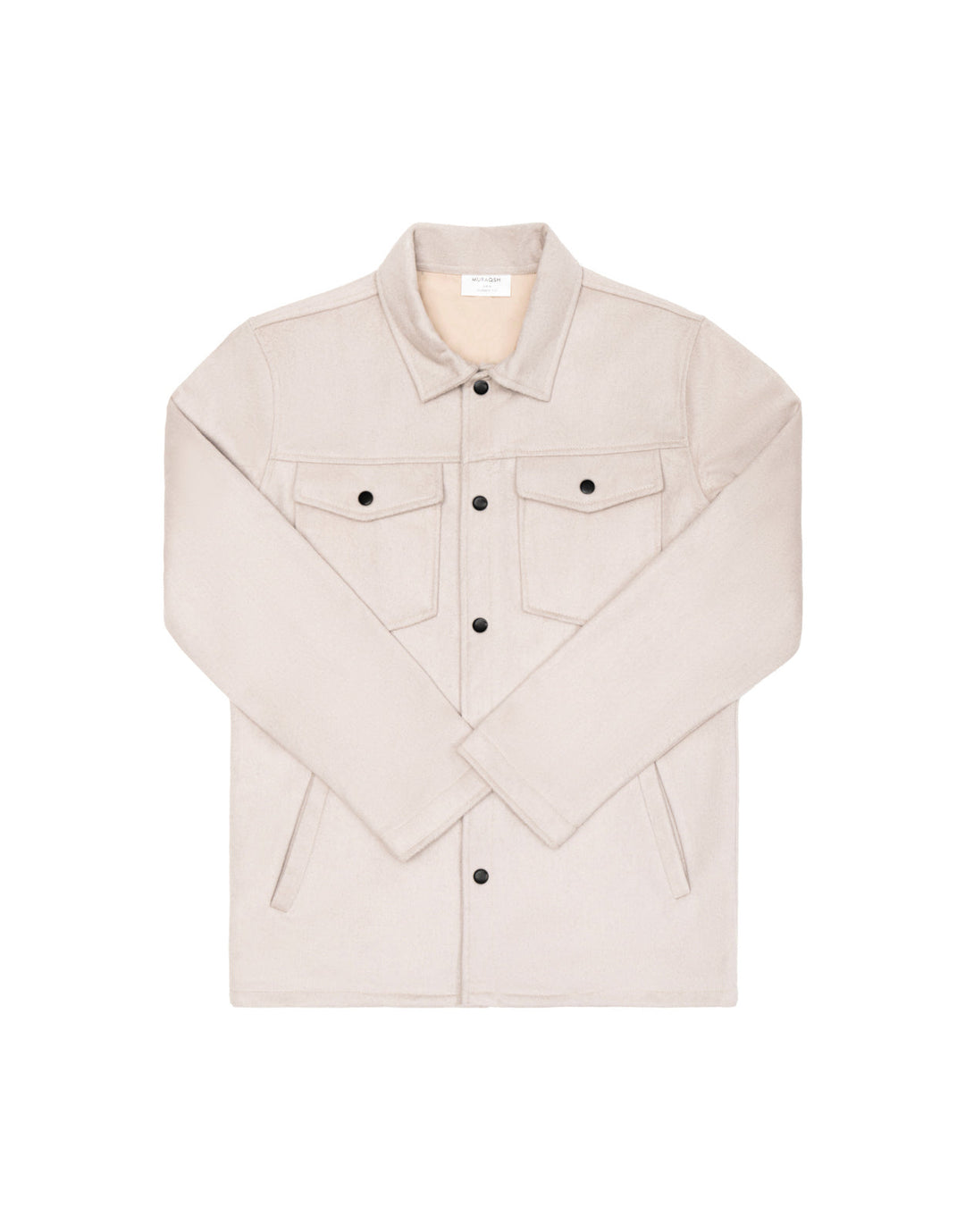 Muraqsh Ready To Wear Solids Cotton Men Beige Wool Coat ABD-BWC - Summer Collection