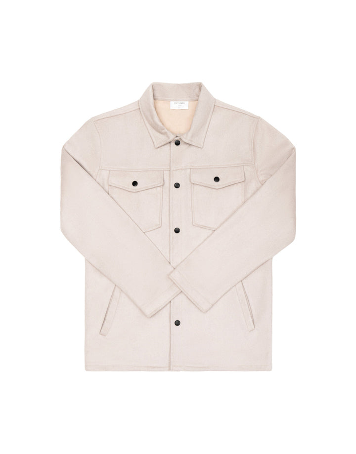 Muraqsh Ready To Wear Solids Cotton Men Beige Wool Coat ABD-BWC - Summer Collection