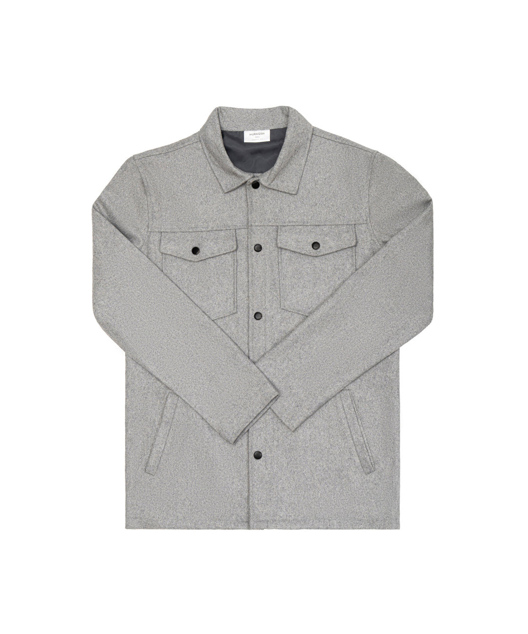 Muraqsh Ready To Wear Solids Cotton Men Grey Wool Coat ABD-GWC - Summer Collection