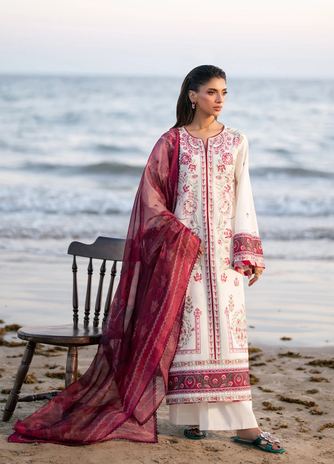 Layana by Xenia Formals Unstitched Embroidered Lawn 3 Piece Suit XE26ULL D-1 Rasa - Summer Collection