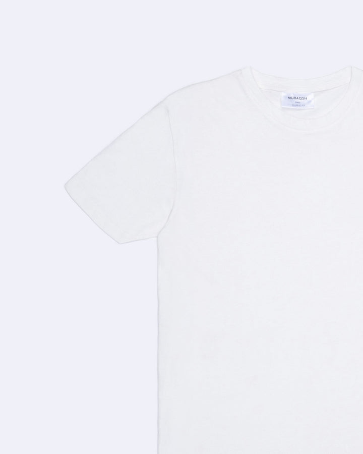 Muraqsh Ready To Wear Solids Cotton Men Off White Basic Thirt ABD-OWBT - Summer Collection