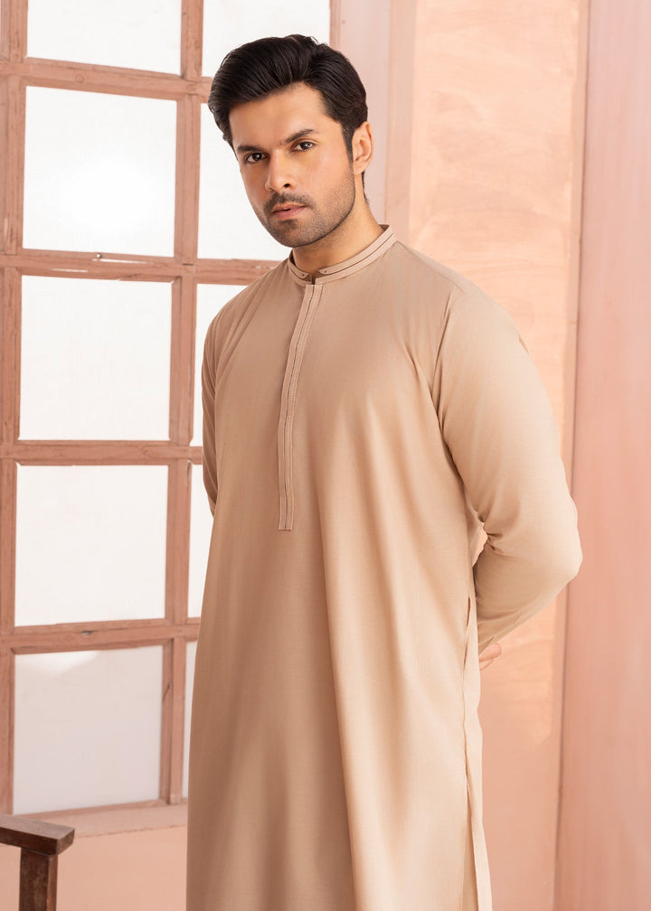 Riwayat by Buraq Mens RTW Solids Cotton 2 Piece Suit Camel Casual Collection