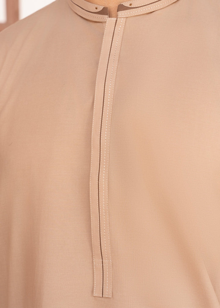 Riwayat by Buraq Mens RTW Solids Cotton 2 Piece Suit Camel Casual Collection