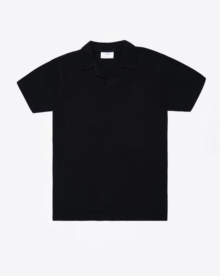 Muraqsh Ready To Wear Solids Cotton Men Black Revere Polo ABD-BRP - Summer Collection