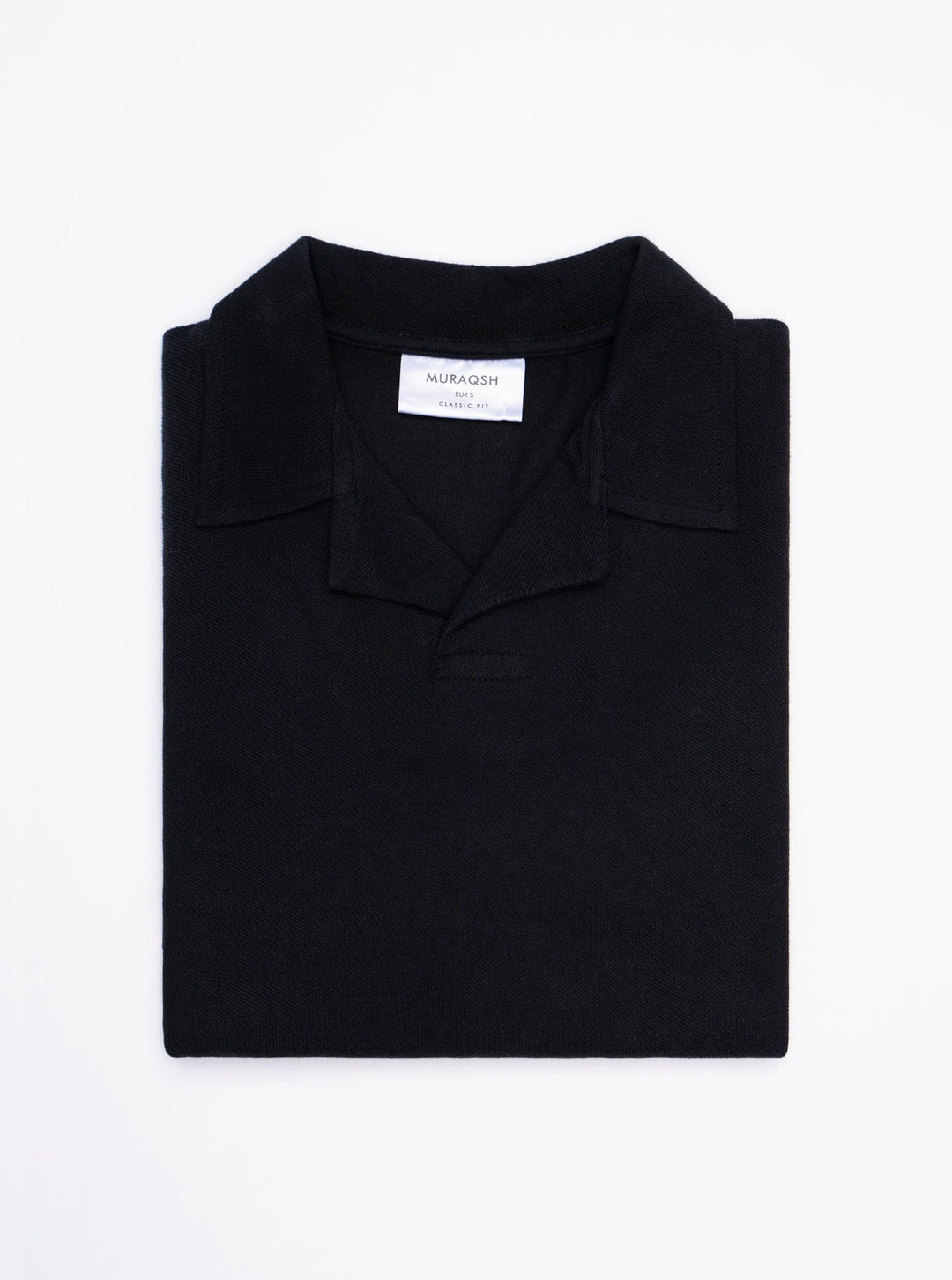 Muraqsh Ready To Wear Solids Cotton Men Black Revere Polo ABD-BRP - Summer Collection