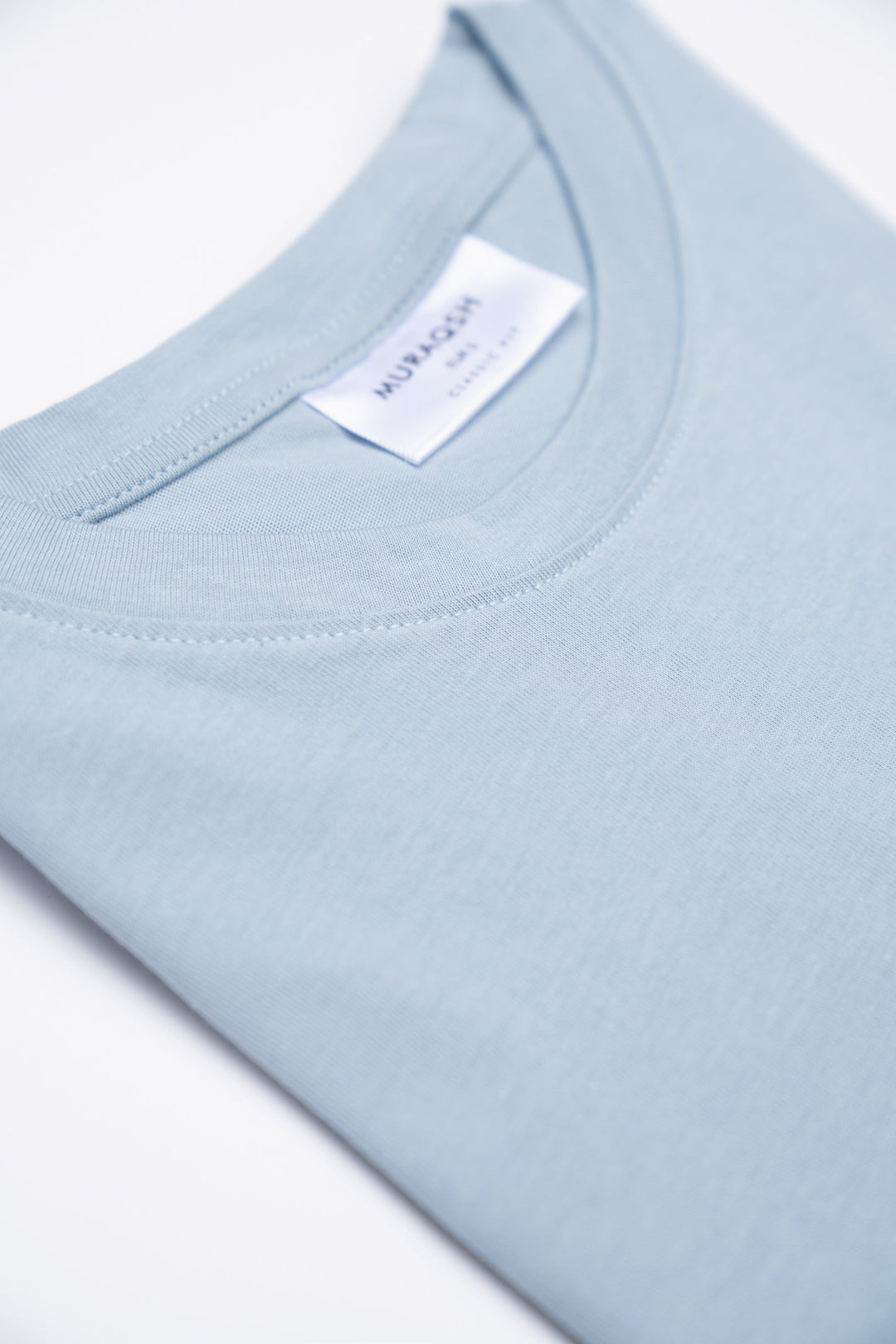 Muraqsh Ready To Wear Solids Cotton Men Sky Blue Basic Thirt ABDBBT - Summer Collection