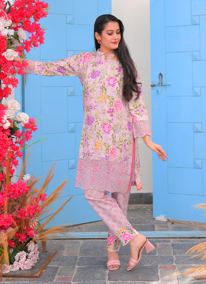 Farasha by Ishq e Rang RTW Embroidered Lawn 2 Piece Suit Lilac Dream Casual Collection