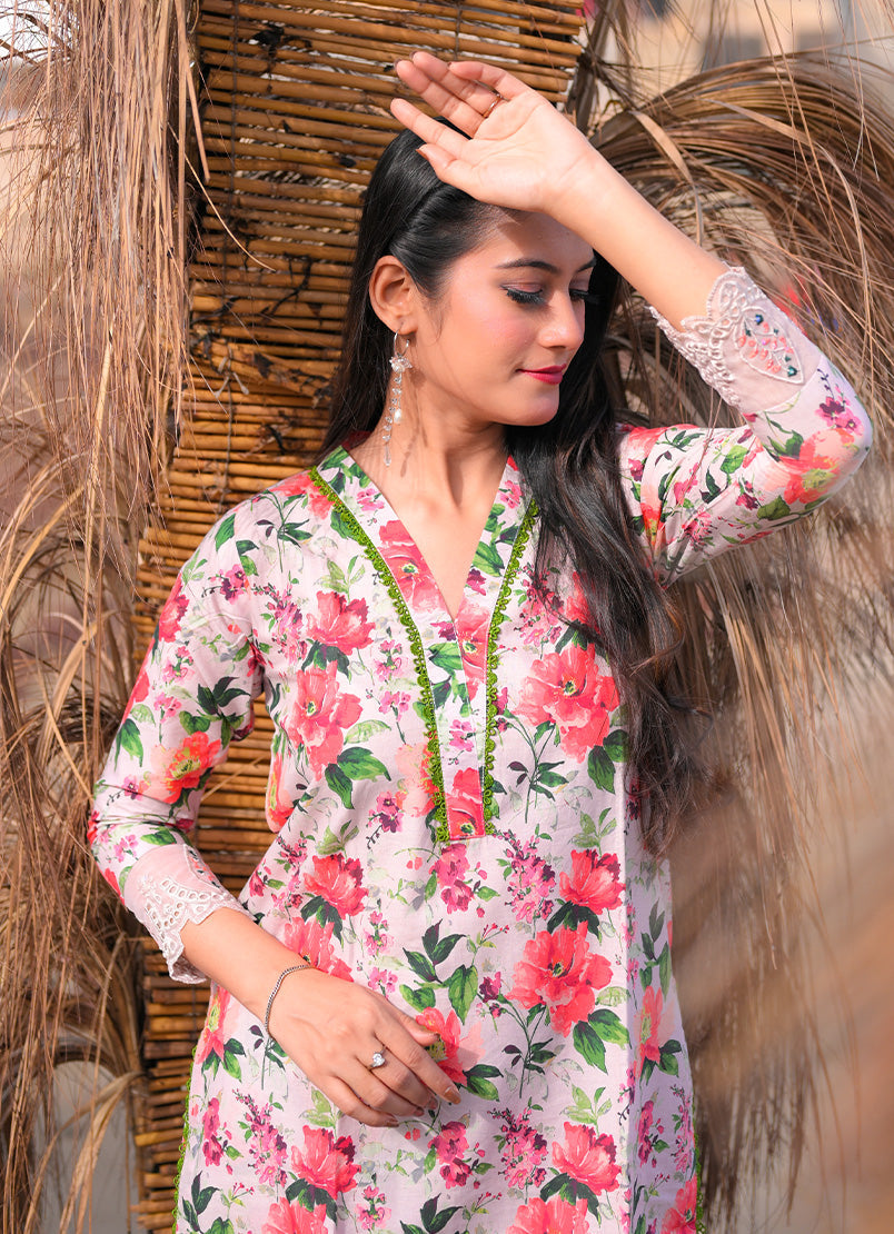 Farasha by Ishq e Rang RTW Embroidered Lawn 2 Piece Suit Silver Mist Casual Collection