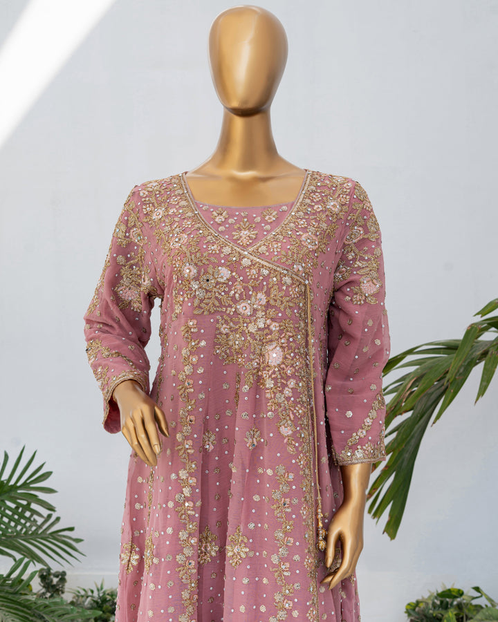 Andaaz by Saira Sultana Women RTW Embroidered Chiffon 2 Piece Suit Mahira Tea Pink - Wedding Collection