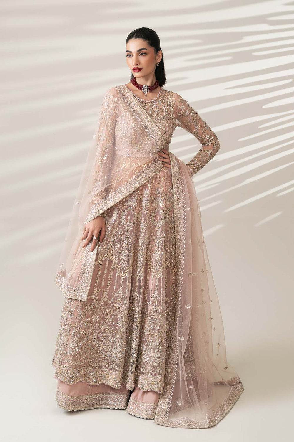 Etoile Filante by Enzo RTW Hand work Bareeze Net 3 Piece Suit ROISIN Wedding Collection