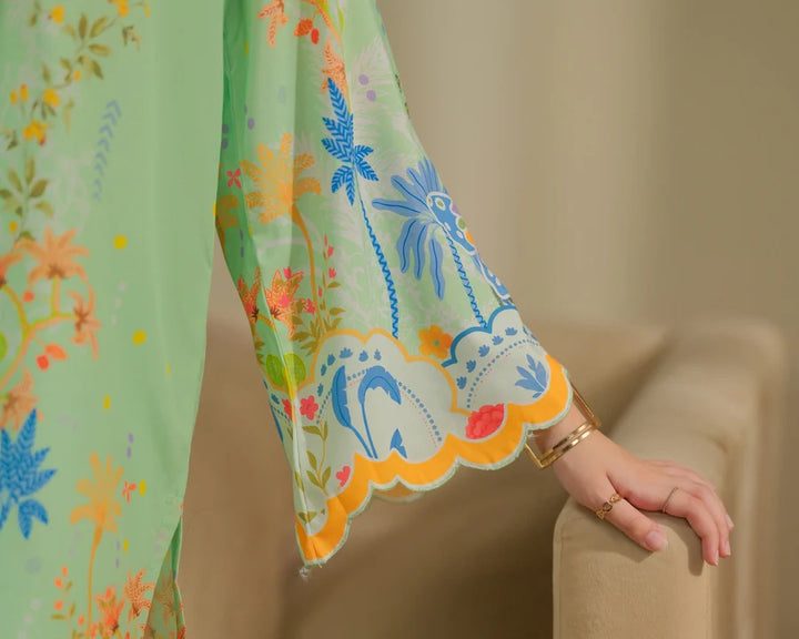 The Switch Edit by Dhaga RTW Printed Cambric 2 Piece Suit Matcha Casual Collection