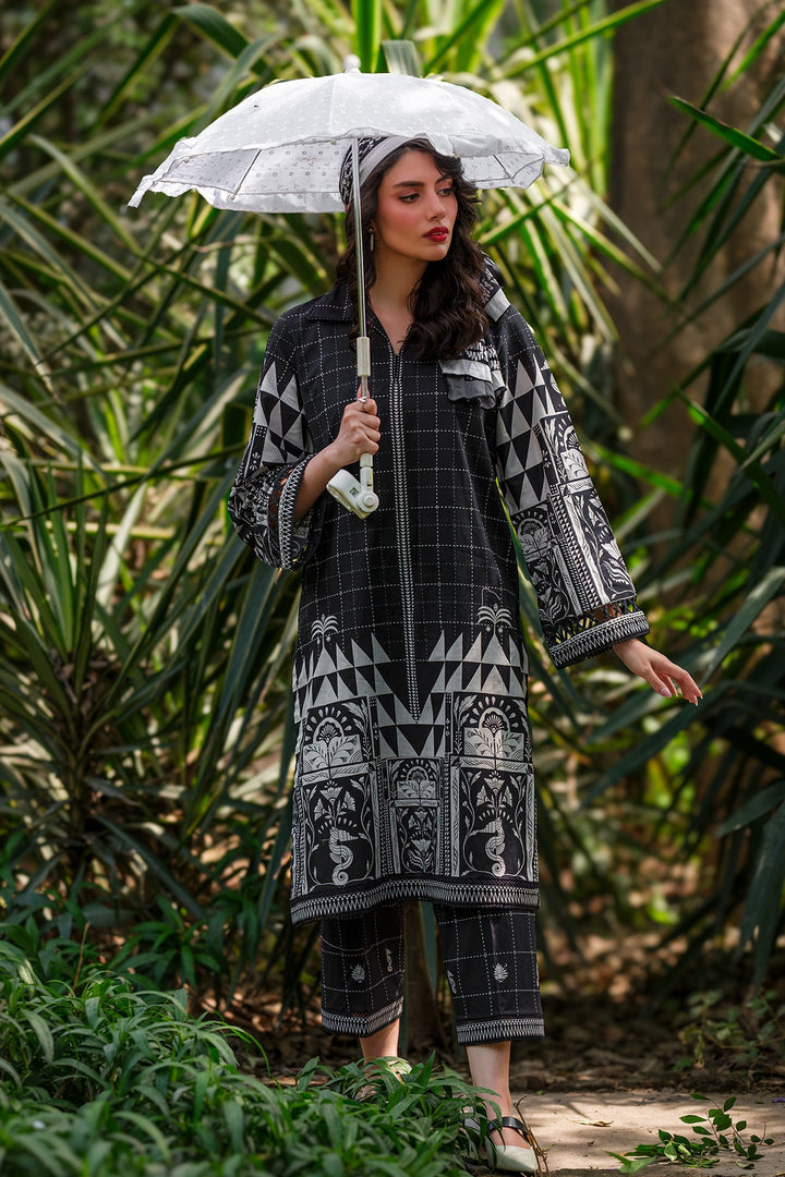 Print Muse by Sahar Women RTW Printed Cambric 2 Piece Suit Monochrome Mosaic - Casual Collection