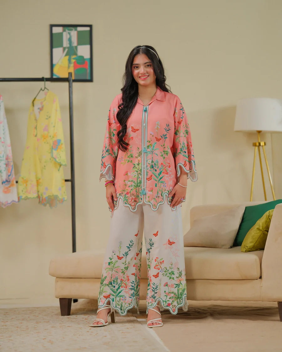 The Switch Edit by Dhaga RTW Printed Cambric 2 Piece Suit Sheesh Casual Collection
