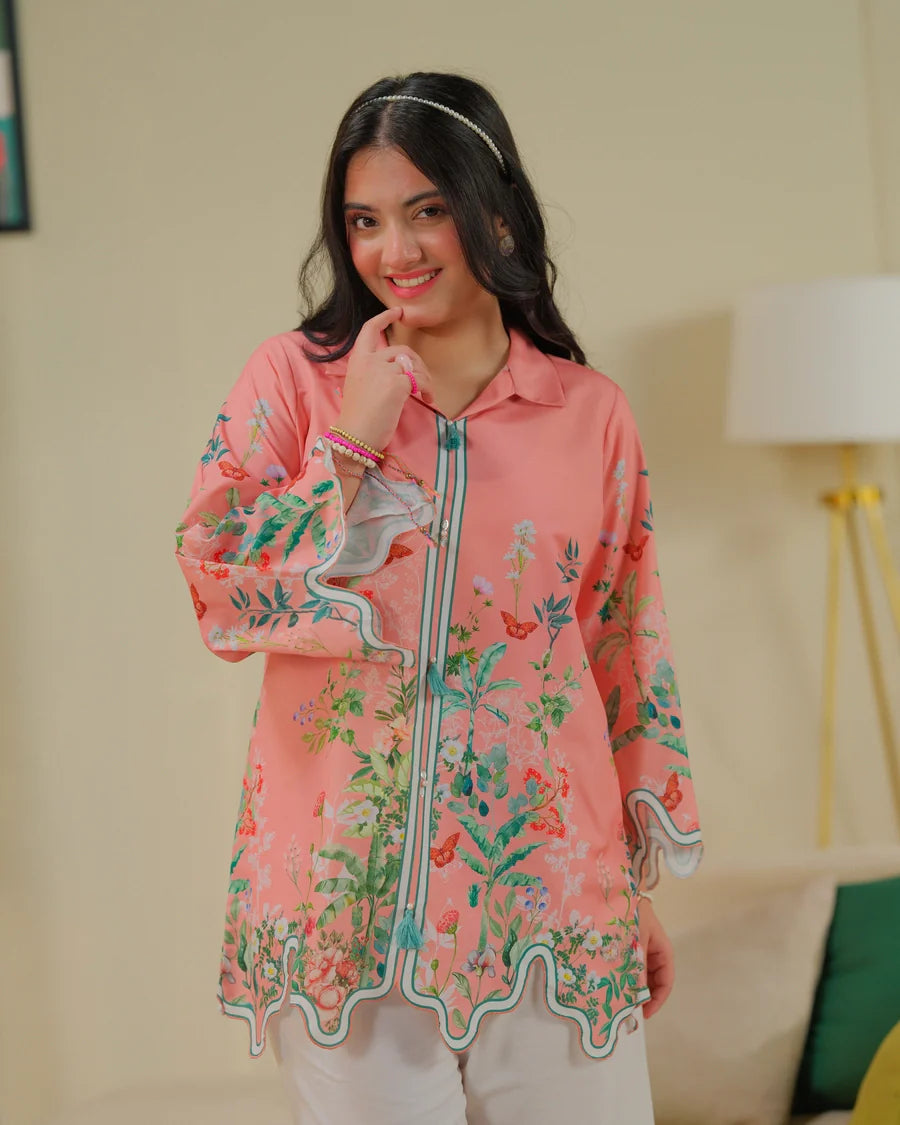 The Switch Edit by Dhaga RTW Printed Cambric 2 Piece Suit Sheesh Casual Collection