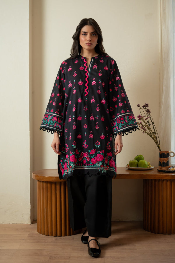 Rhea by Sahar Unstitched Lawn 1 Piece Suit Berry Noir - Casual Collection