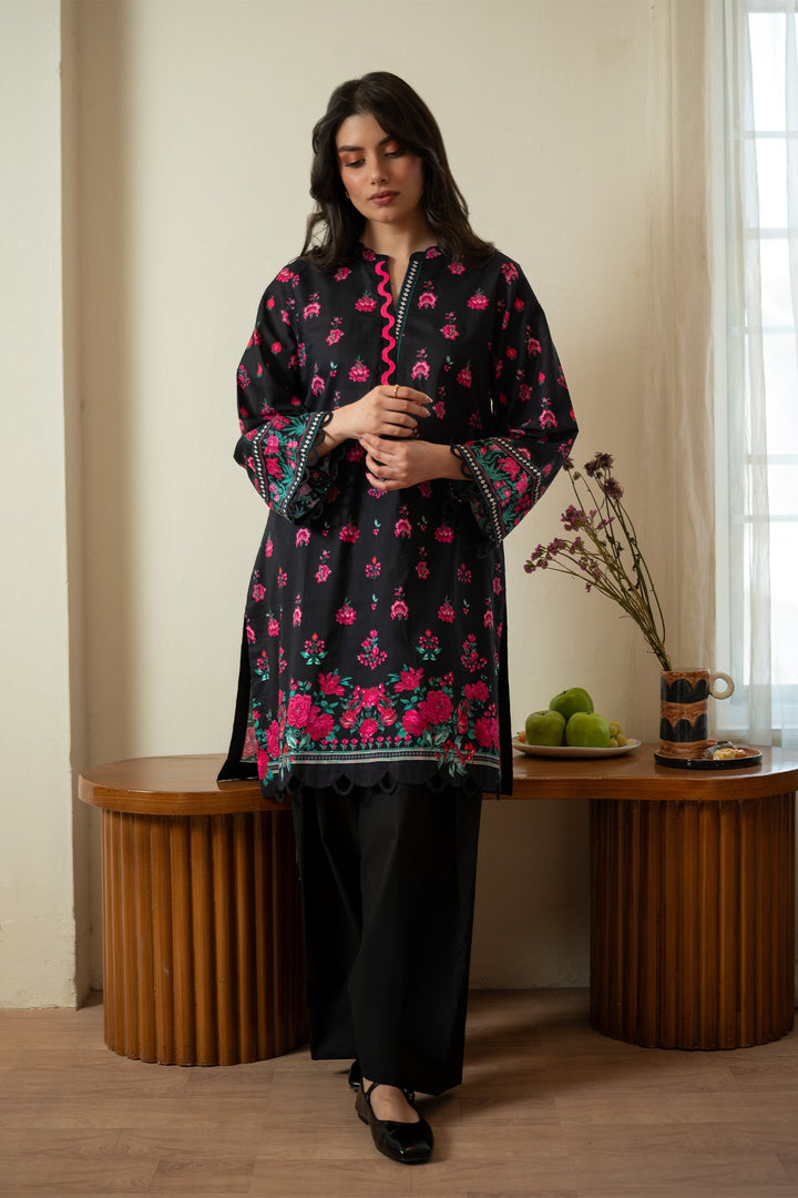 Rhea by Sahar Unstitched Lawn 1 Piece Suit Berry Noir - Casual Collection