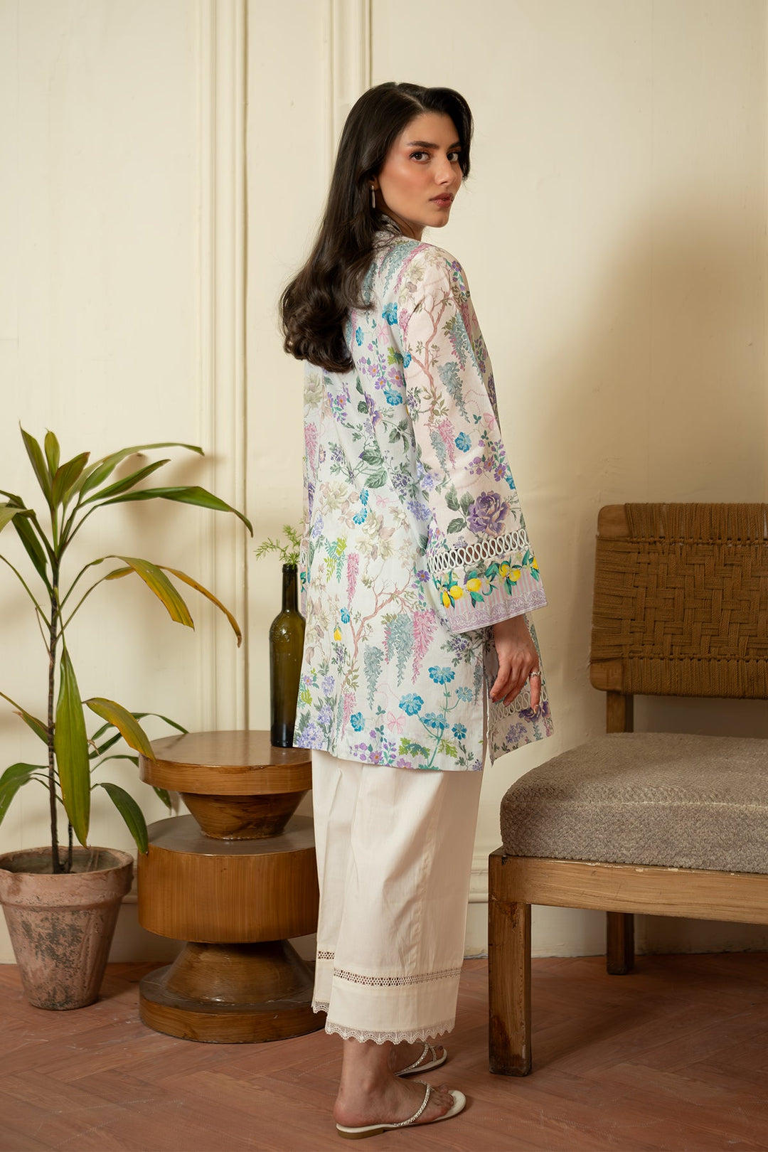 Rhea by Sahar Unstitched Lawn 1 Piece Suit Petal Mist - Casual Collection