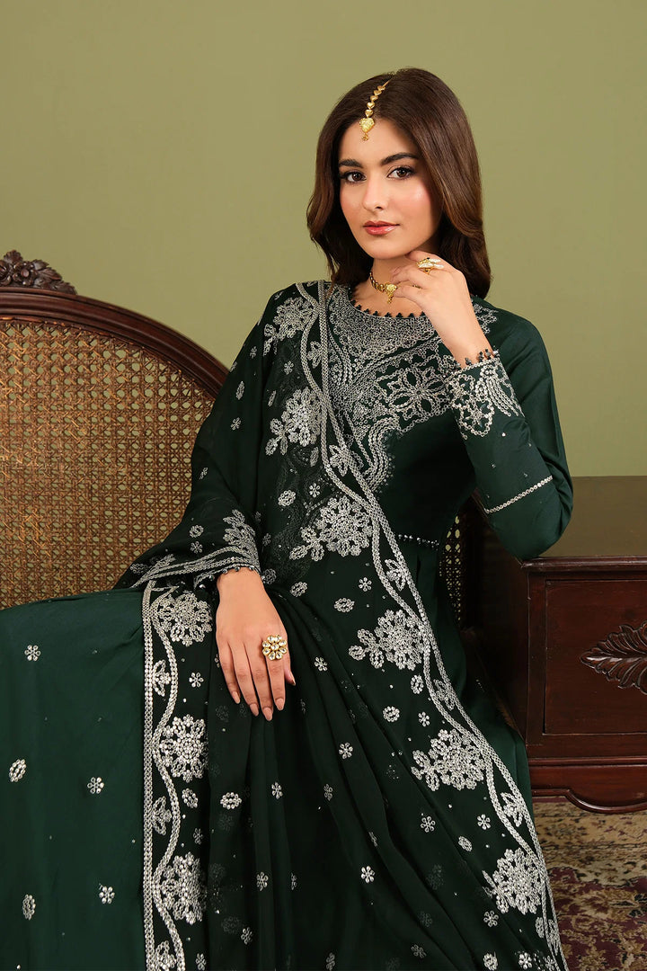 Alizeh Luxe Unstitched Raw Silk Embroidered 3 Piece Suit AFB26UL D-06 Alice - Winter Collection