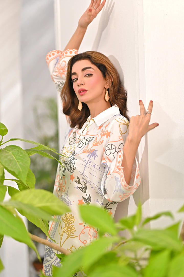 Dhaga Women Pret Printed 2 Piece Soft Crepe Solaris SS25DSP308 - Summer Collection