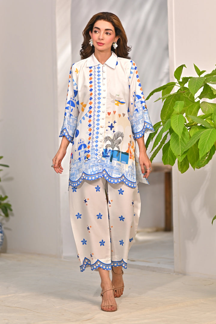 Dhaga Women Pret Printed 2 Piece Soft Crepe Oceane SS25DSP309 - Summer Collection