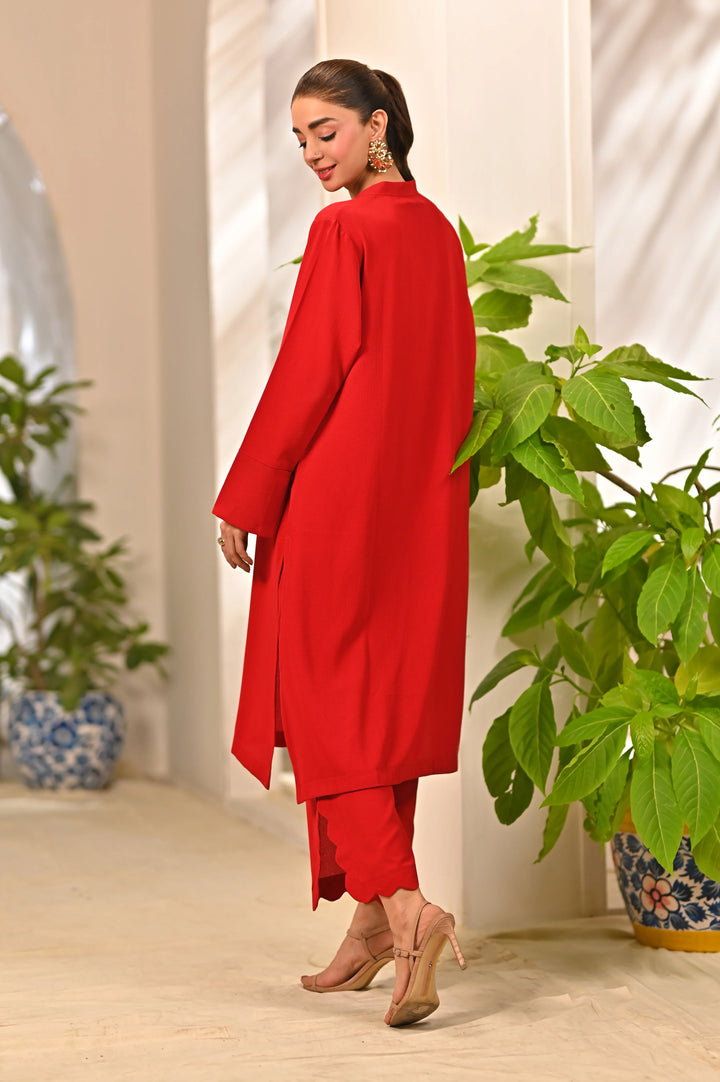 Dhaga Women Pret Solids 2 Piece Premium textured crepe Fabric Sadie SS25DSD405 - Summer Collection