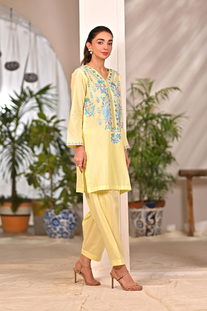 Dhaga Women Pret Embroidered 2 Piece cotton Odette SS25DSE119 - Summer Collection