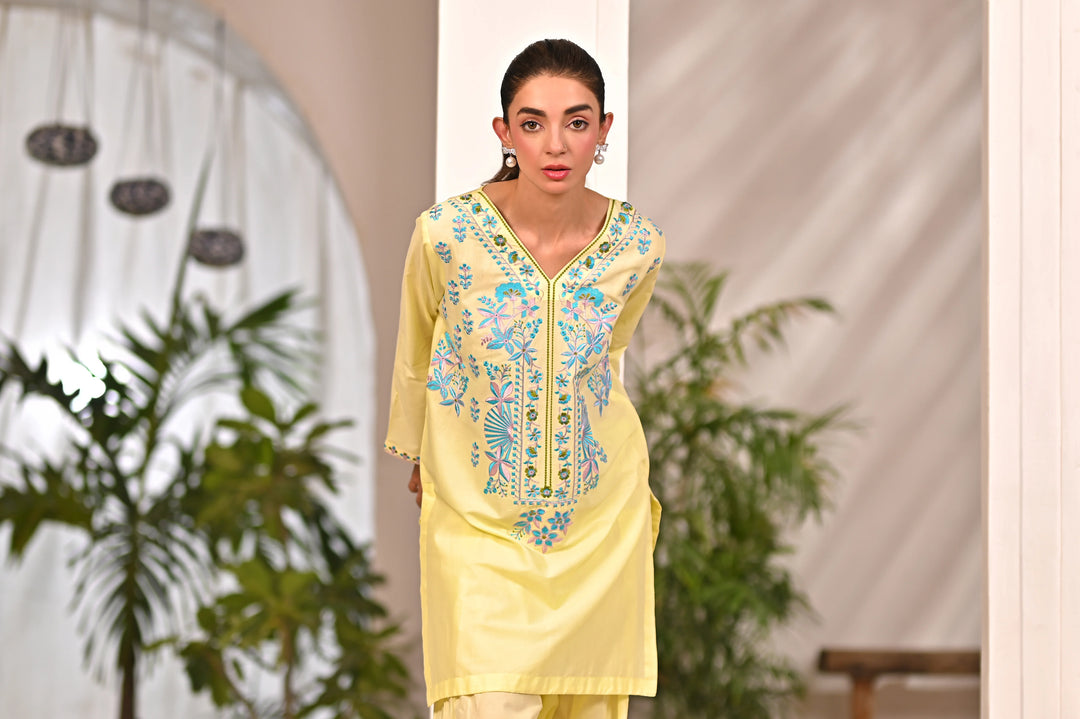 Dhaga Women Pret Embroidered 2 Piece cotton Odette SS25DSE119 - Summer Collection