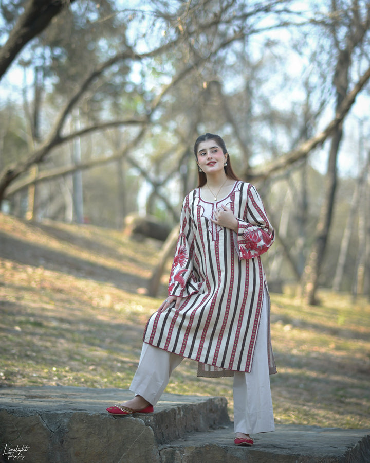Urban Cut RTW Embroidered Cotton Co-Ord Sets Suit C-37 - Casual Collection