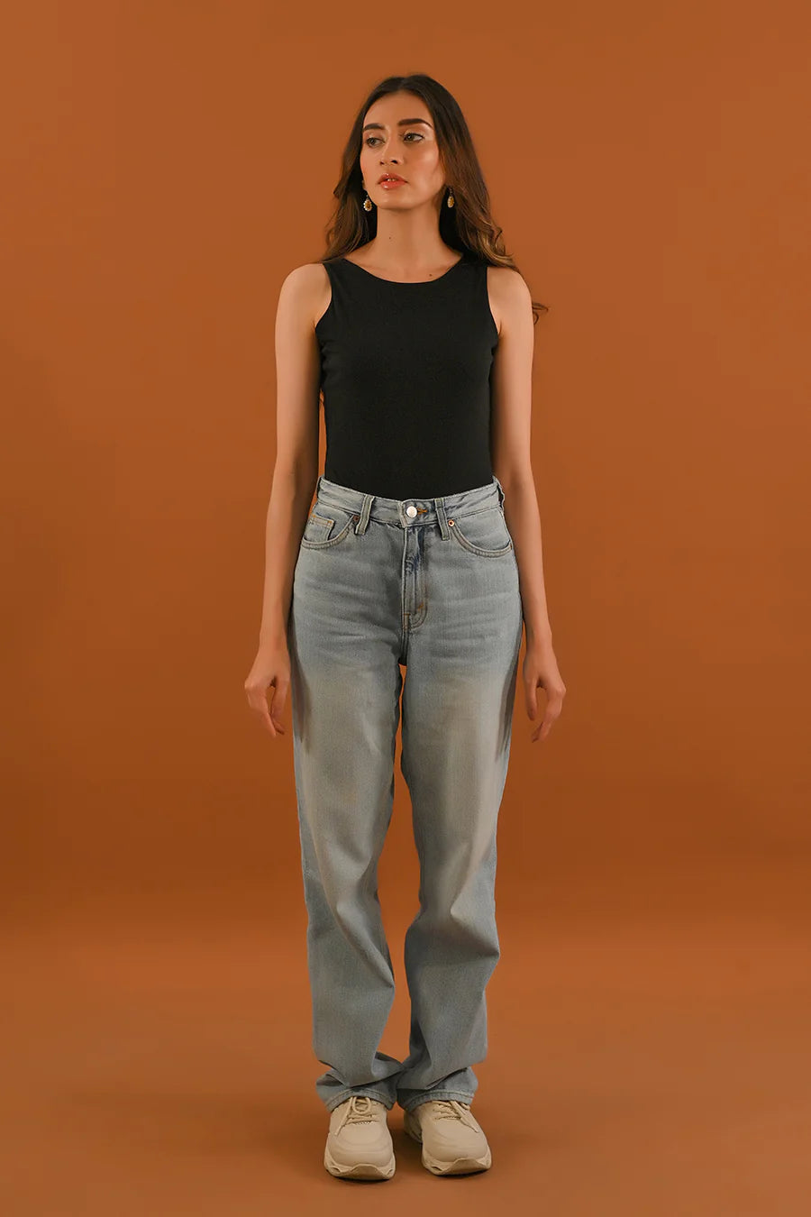 Dhaga Women Western Solids T- Shirt jersy Black Sleeveless Bodysuit DT10001 - Summer Collection