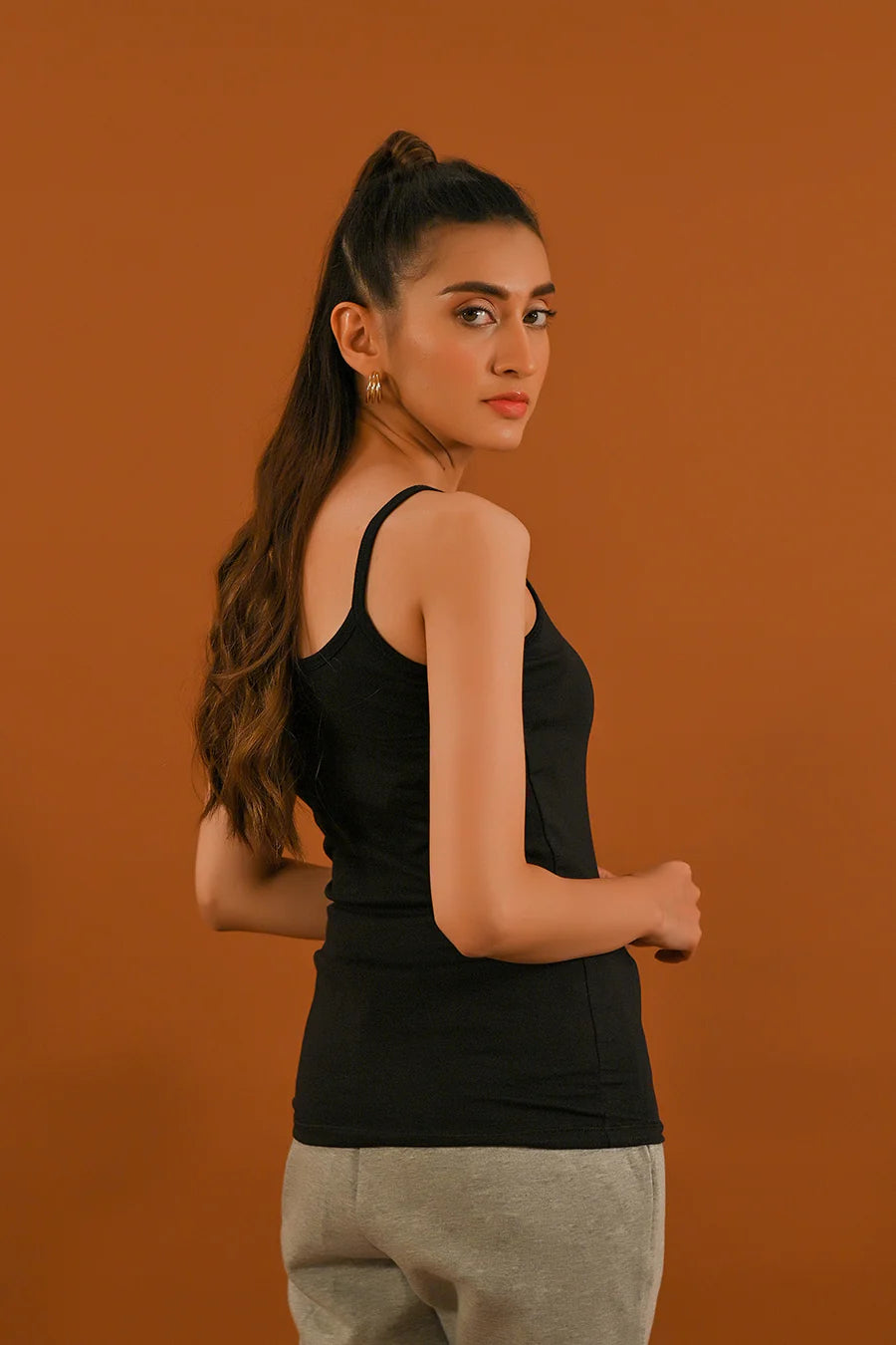 Dhaga Women Pret Solids 1 Piece cotton Pack of 3 Women Black Camisole DT10004 - Summer Collection