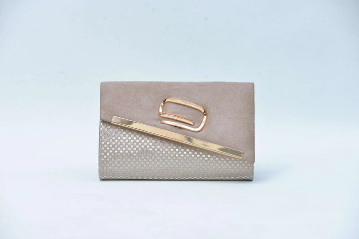 Firdous Clutch Bag Peach Velvet - FWB00405