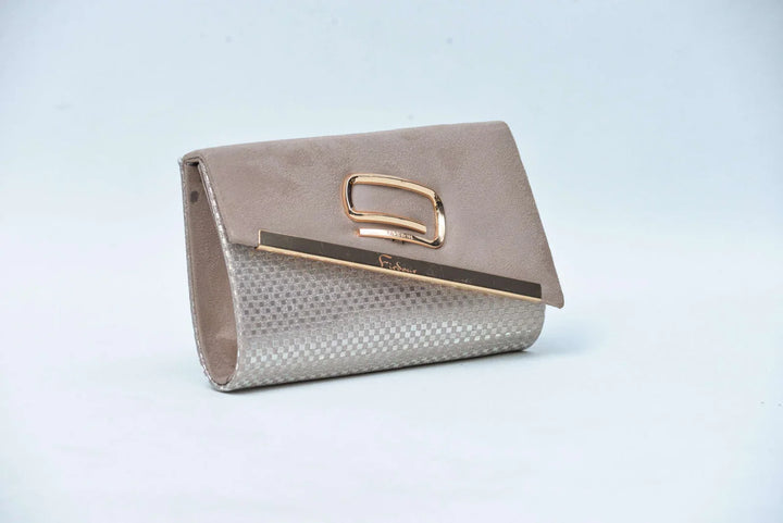 Firdous Clutch Bag Peach Velvet - FWB00405