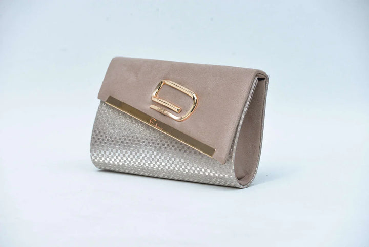 Firdous Clutch Bag Peach Velvet - FWB00405