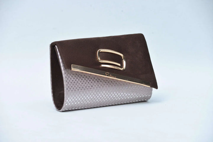 Firdous Clutch Bag Chocolate Velvet - FWB00402