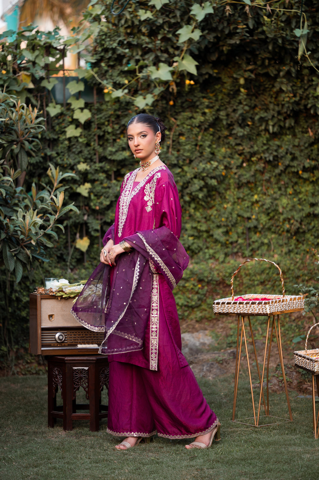 Sitaray by Reezas Women Pret Silk Embroidered 3 Piece Rang e ishq - Festive Collection