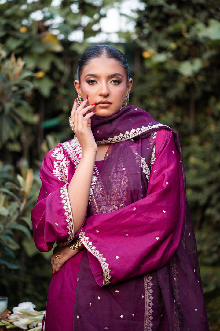 Sitaray by Reezas Women Pret Silk Embroidered 3 Piece Rang e ishq - Festive Collection