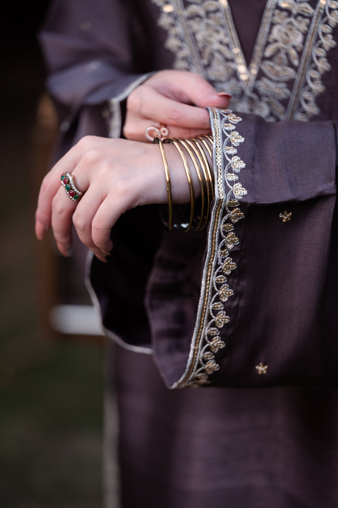 Sitaray by Reezas Women Pret Silk Embroidered 3 Piece saahil - Festive Collection