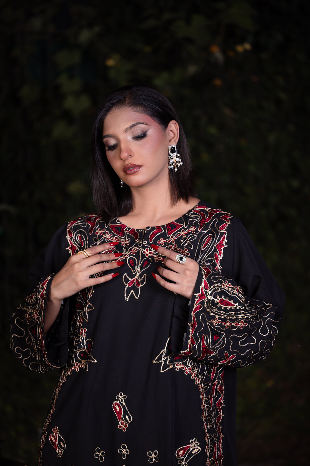 Sitaray by Reezas Women Pret Silk Embroidered 2 Piece Shab e Surkh - Festive Collection