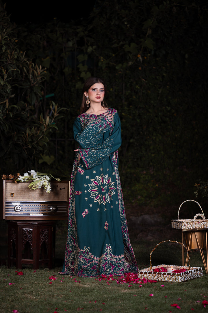 Sitaray by Reezas Women Pret Silk Embroidered 2 Piece Bahaar - Festive Collection
